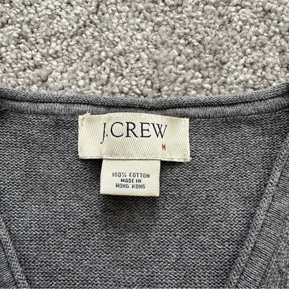 J. Crew Gray V-Neck Sweater Classic Style